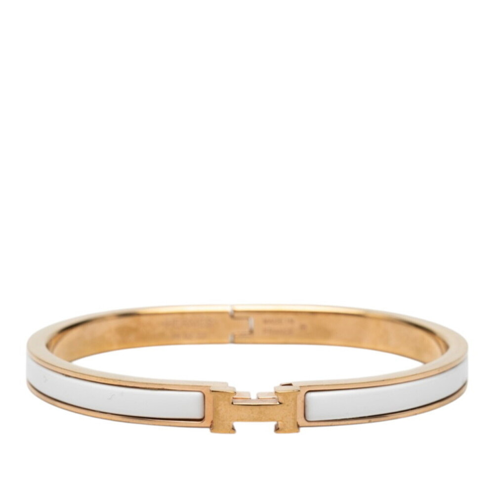 HERMES White Charm Bracelet